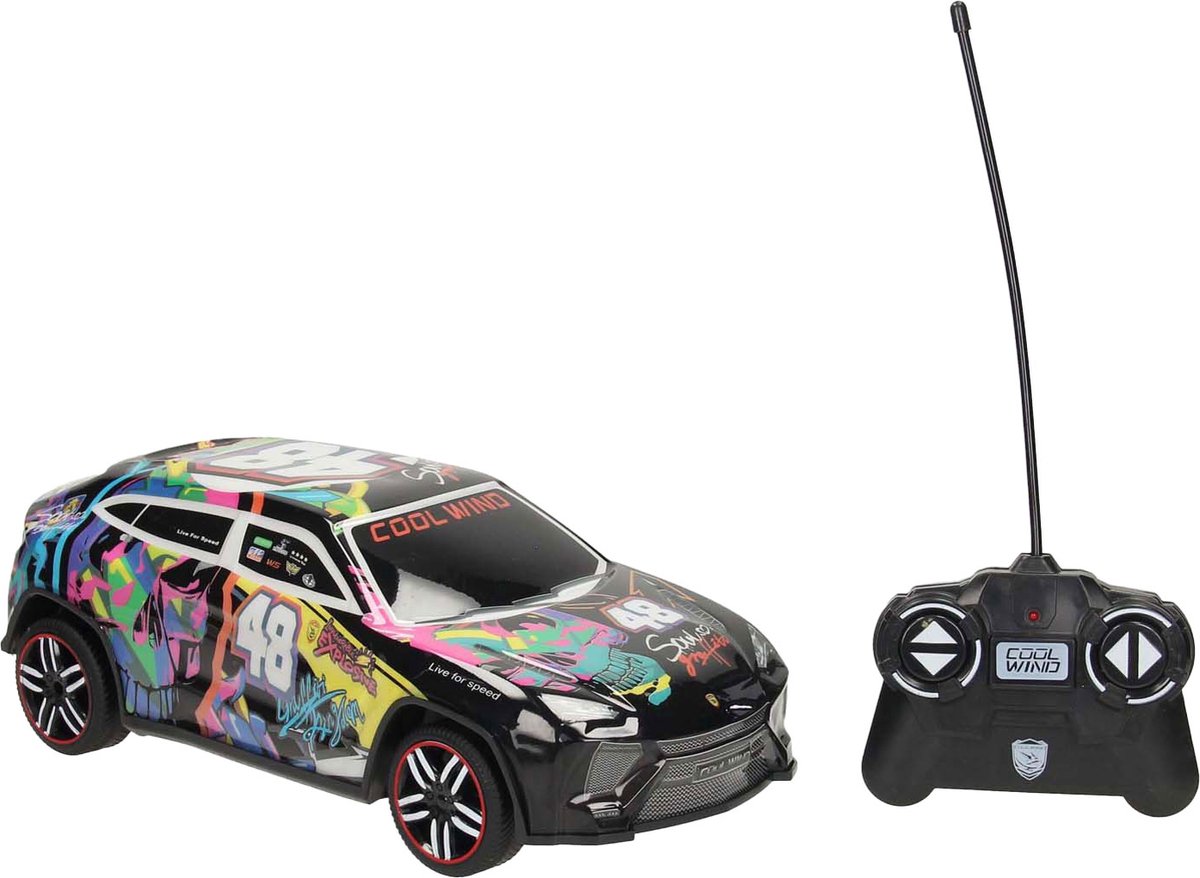 Rc bestuurbare racewagen softbody graffiti