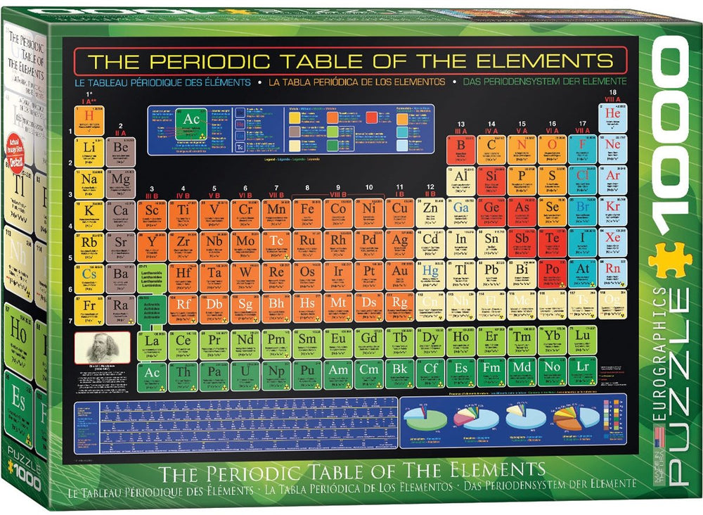 Eurographics - het periodiek systeem der elementen [the periodic table of the elements] - 1000 stukjes 68×48cm (b×h) - legpuzzel