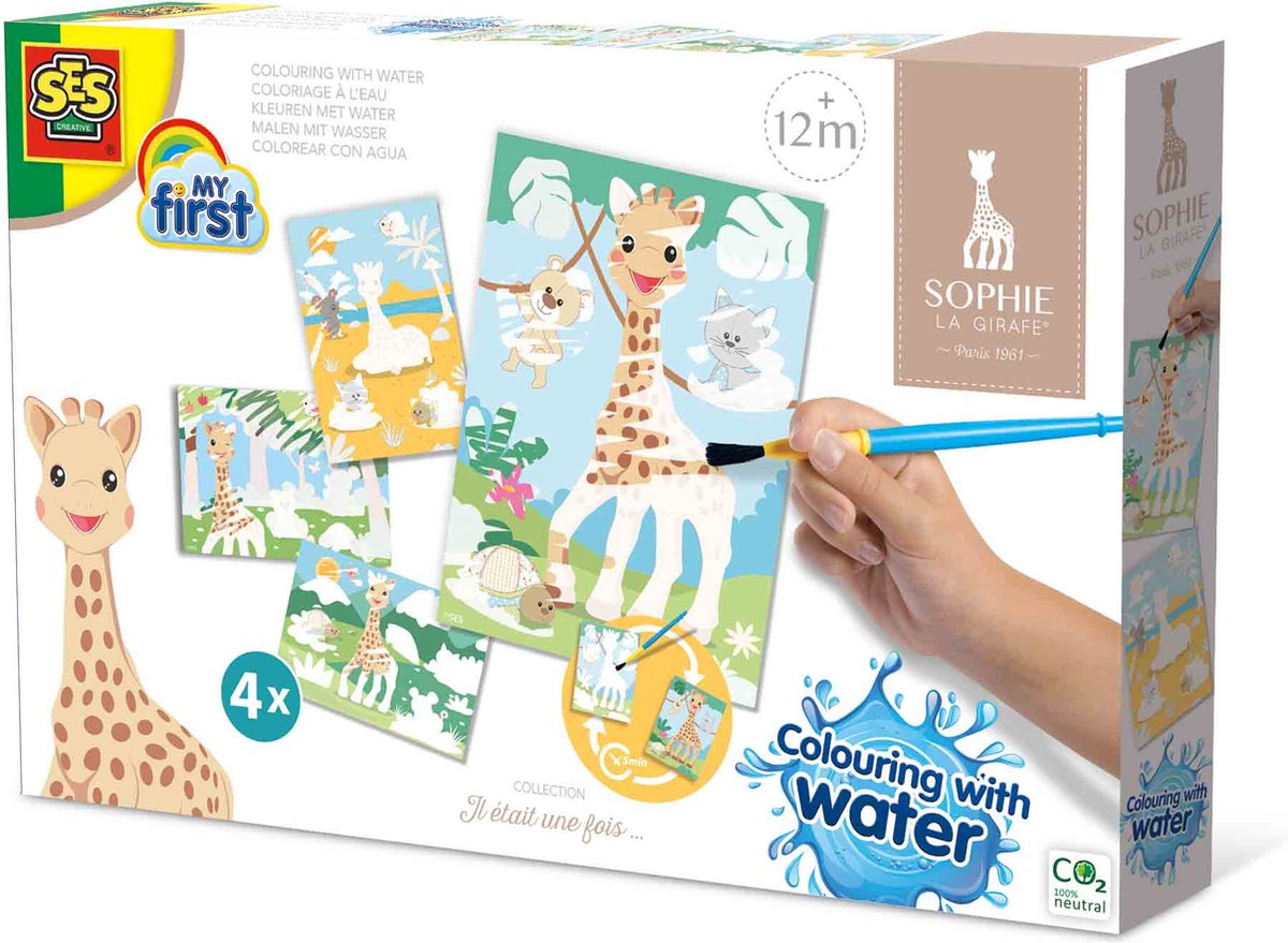 Ses mijn eerste sophie la girafe - kleuren met water