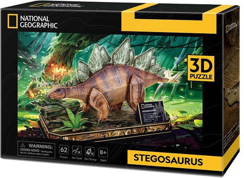 Kubieke leuke 3D-puzzel van National Geographic Stegosaurus