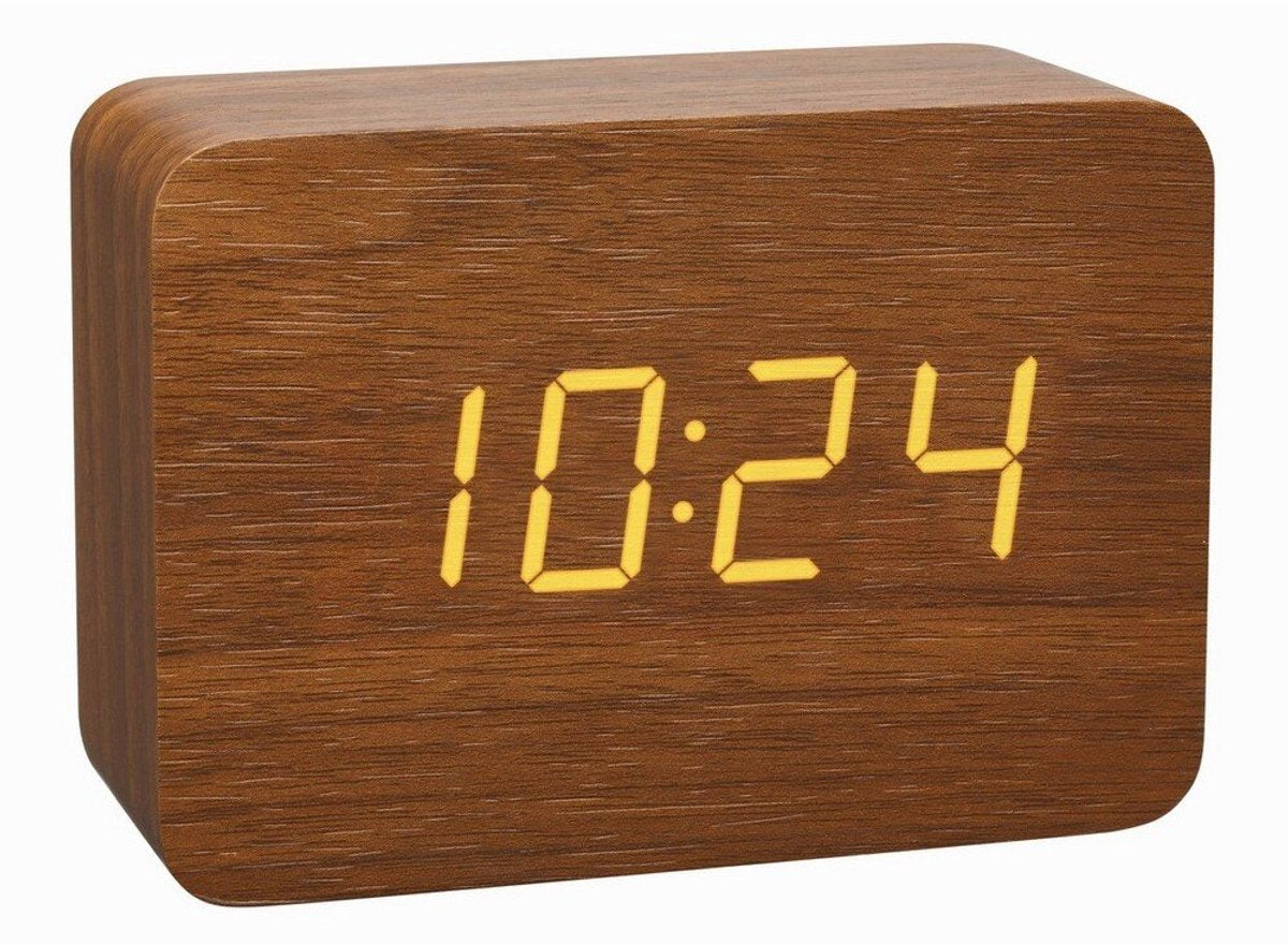 Tfa dostmann 60.2549.08 - wekker - alarm - hout - licht - bruin
