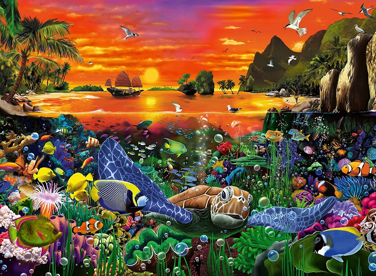 Ravensburger legpuzzelschildpad in het rif, 500st.