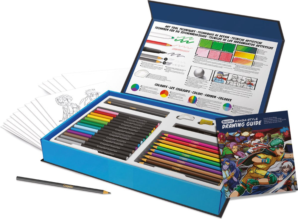 Crayola - hobbypakket - manga tekenen met 45 onderdelen voor kinderen