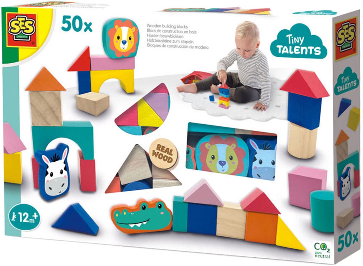 Ses tiny talents houten bouwblokken