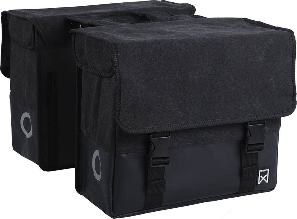 Willex dubbele canvas plus tas 40 l zwart matzwart