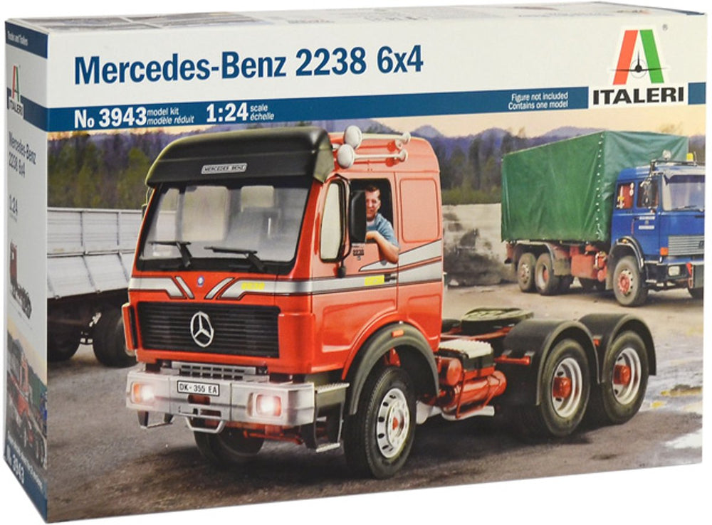 Italeri modelbouwpakket vrachtwagens - 3943 mercedes-benz 2238 6x4 plastic - 1:24 - modelbouw