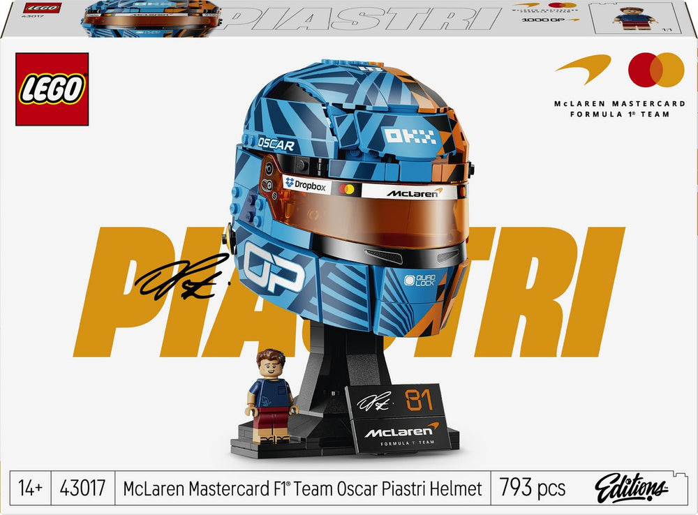 Lego editions mclaren mastercard f1 team helm van oscar piastri bouwpakket voor kinderen 43017