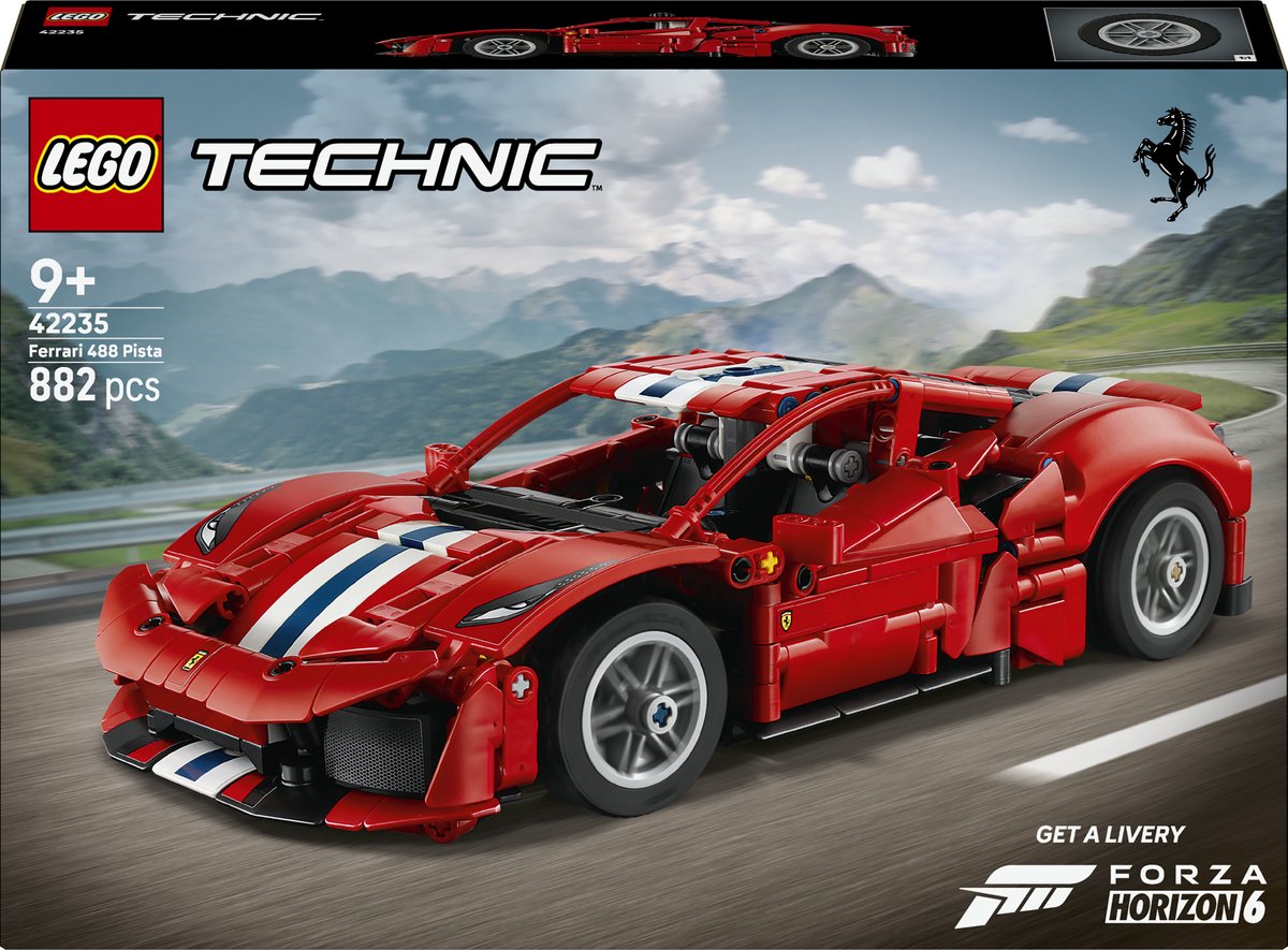 Lego technic ferrari 488 pista auto speelgoed voor kinderen en decoratie 42235