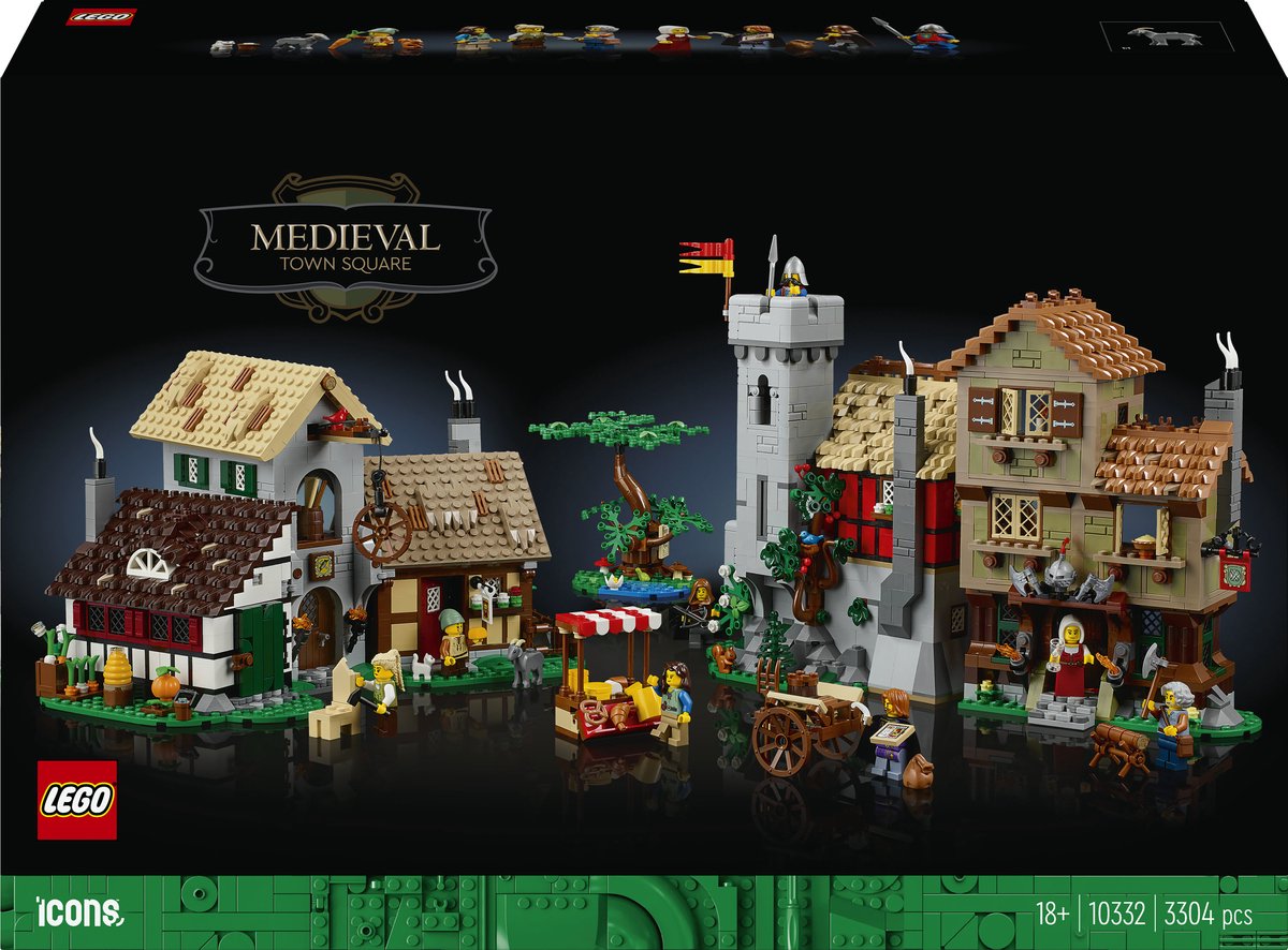 Lego icons middeleeuws stadsplein - 10332