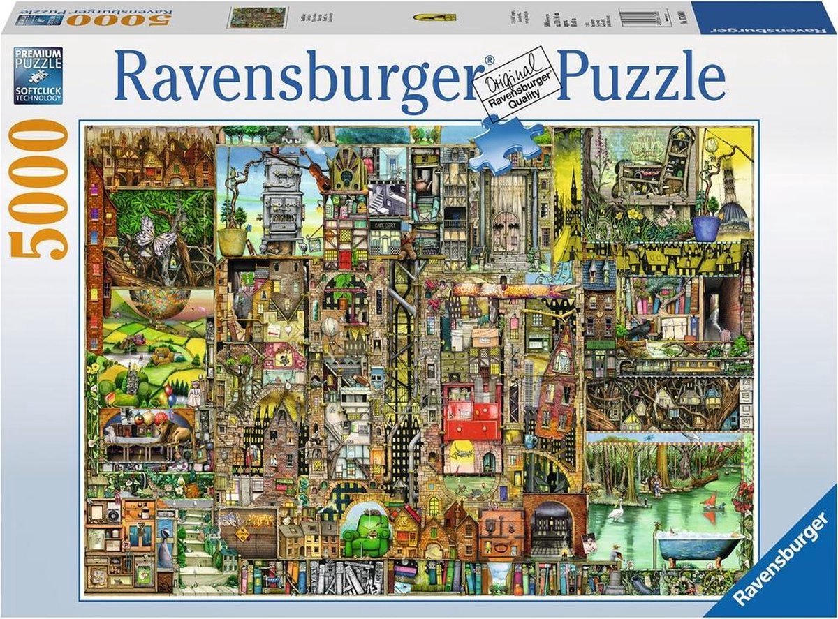 Ravensburger puzzel weird town colin thompson (5000 onderdelen)