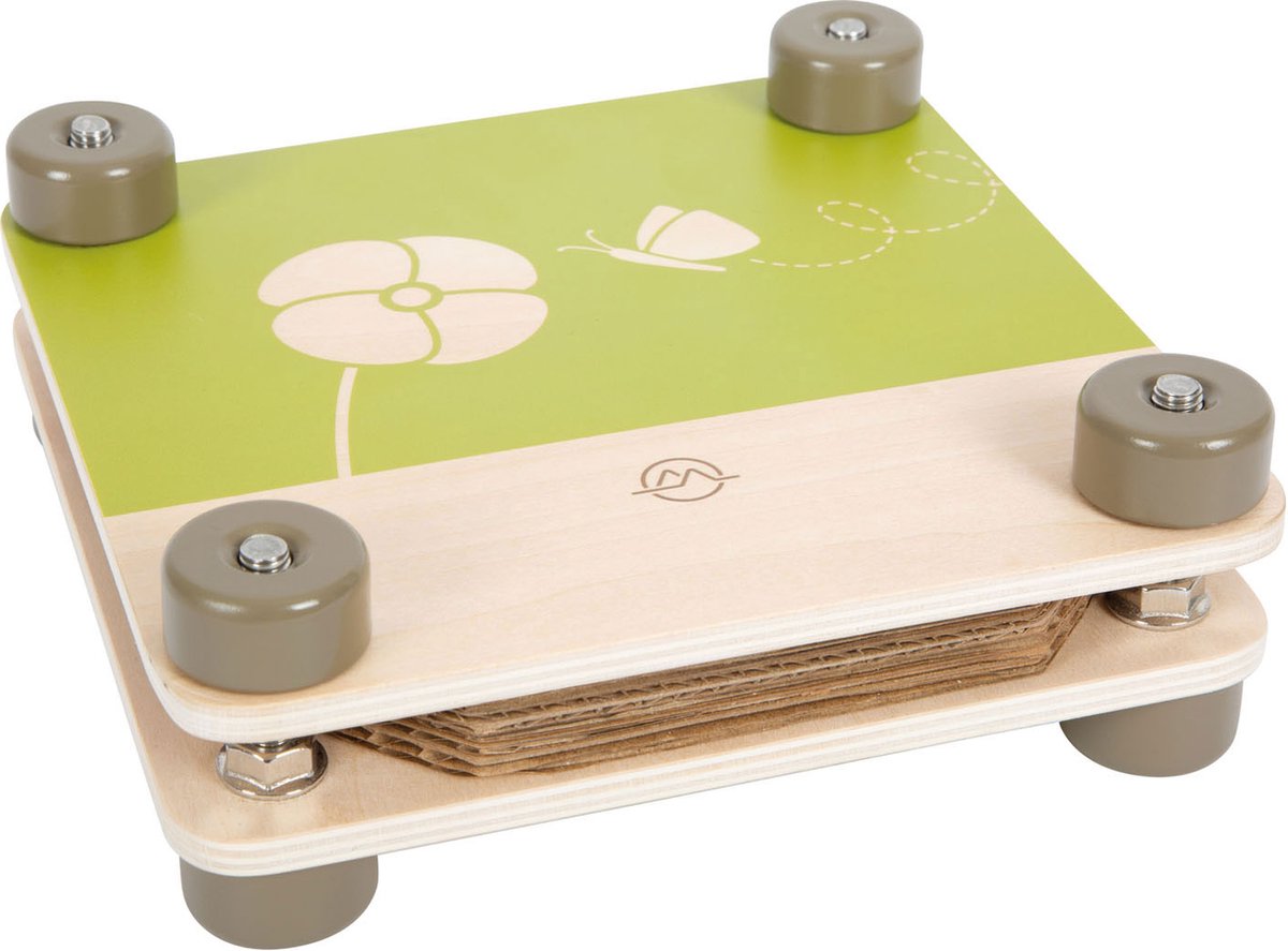 Kleine voet - houten bloemenpers ontdekken
