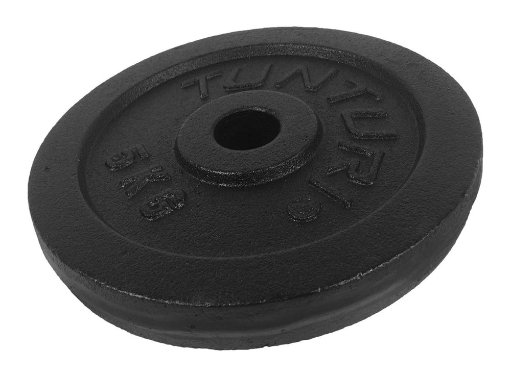 Tunturi halterschijf - halter gewichten - 1 x 5 kg - ø 30 mm - gietijzer - incl. gratis fitness app