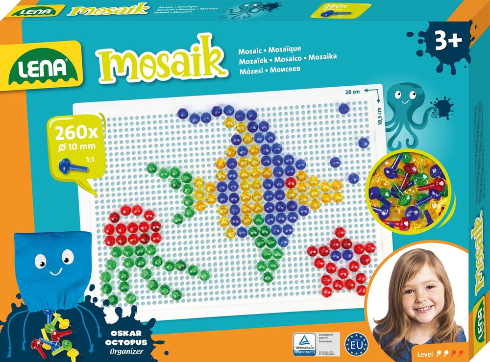 Lena mozaïek set transparant 260st 10 mm