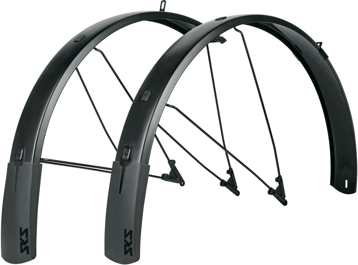 Sks bluemels style spatbordset zilver 27.5-29´´