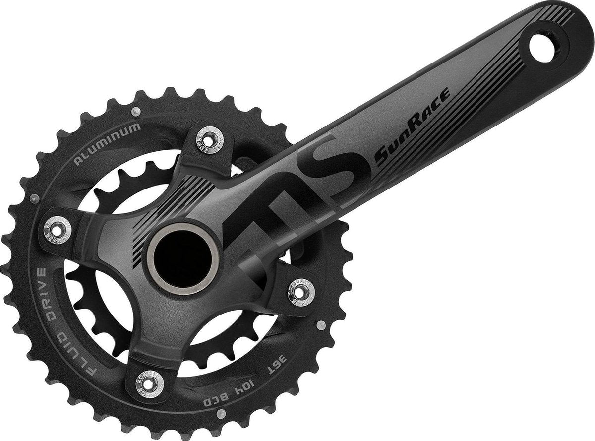Pédalier Sunrace hollowtech fcms66 10 vitesses 36/22t. 175mm avec bbm97