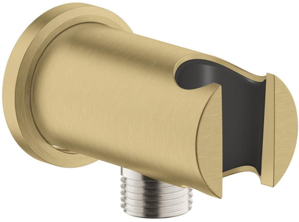 Grohe rainshower wandaansluitbocht - 1 2 - met houder - ronde rozet - cool sunrise geborsteld