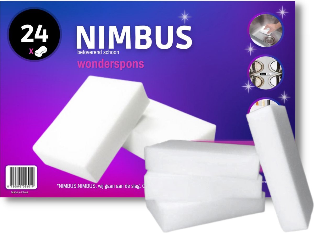 Nimbus wonderspons (24x) - melamine spons - extra dik