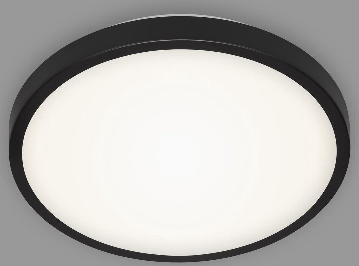 Briloner manny - led plafonniére - plafondlamp met neutrale wit licht - 12w - 1.200lm - 4.000k - ø29 cm - zwart