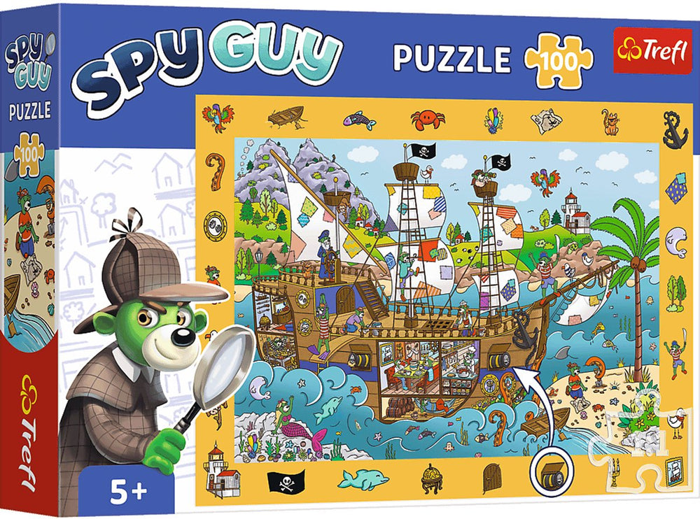 Trefl puzzel - observation puzzel 100 stukjes - spy guy piratenschip.