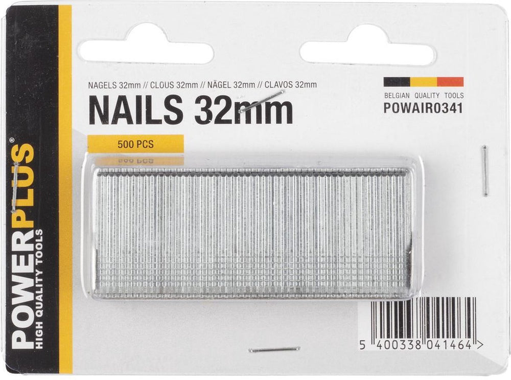 Powerplus powair0341 spijkers - voor nietmachine tacker - 32mm - 500stuks