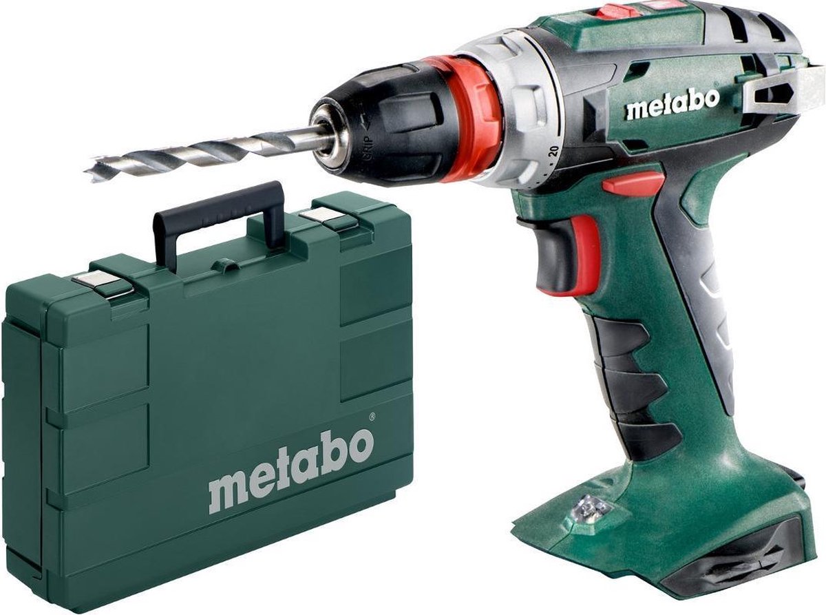 Metabo bs 18 quick accu schroefboormachine 18v body in metaloc koffer