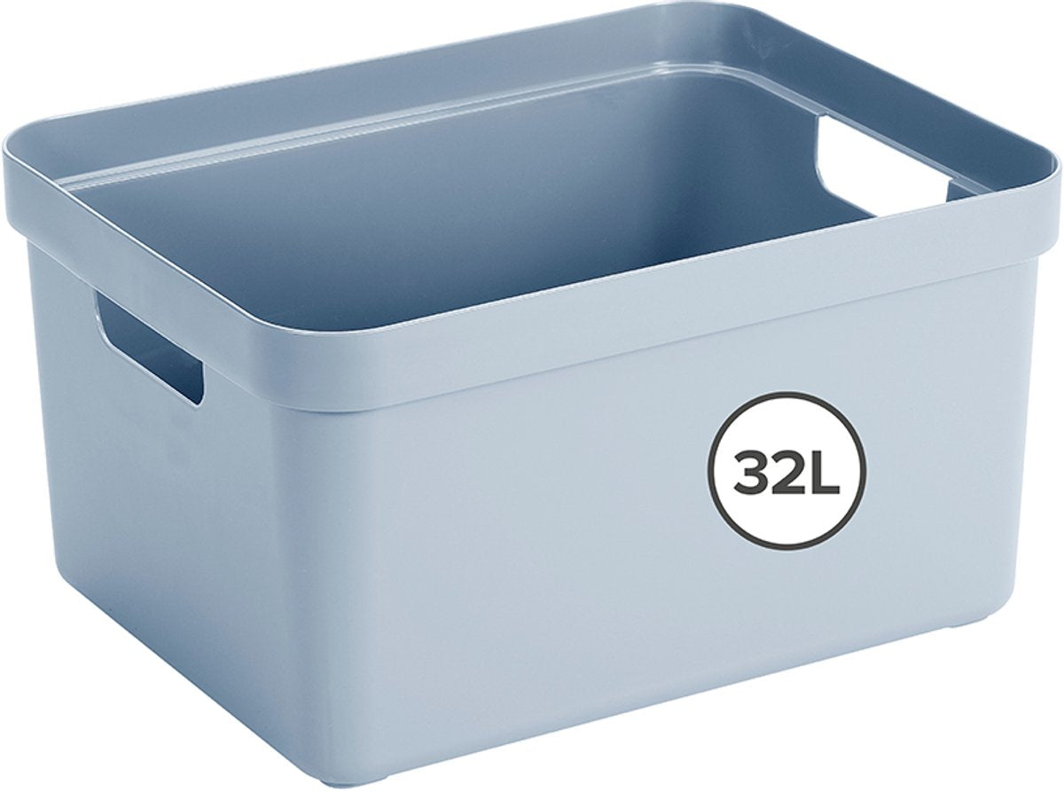 Sunware sigma home opbergbox 32l - 44.5x34.5x24.3 cm - blauw