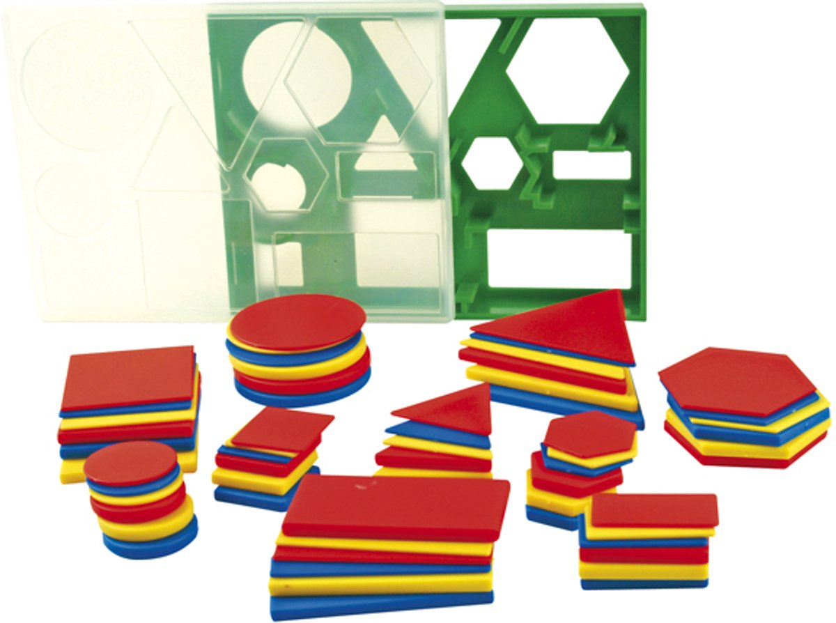 Weplay geo set 60 – educatief geometrisch vormen set voor kinderen, ideaal om 2d vormen te leren - vanaf 4 jaar