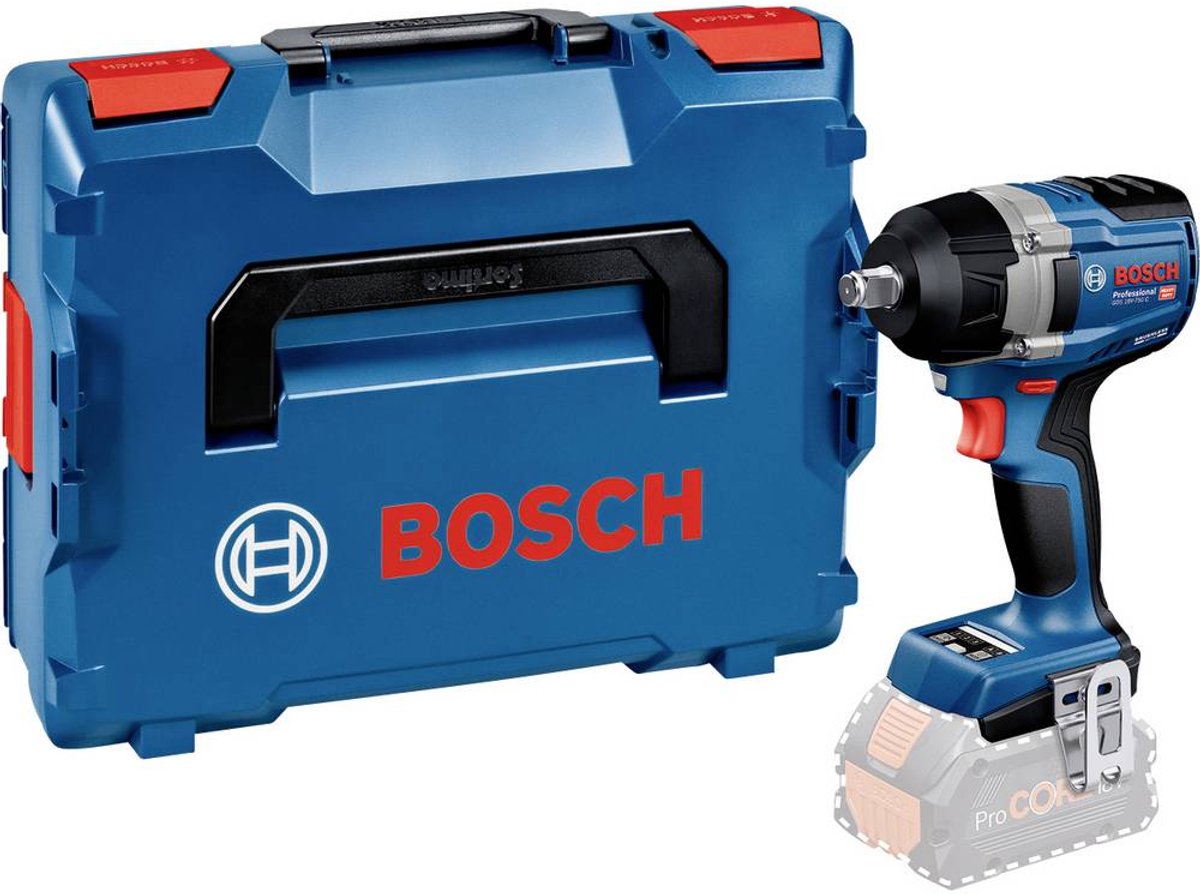 Bosch blauw gds 18v-750 c accu slagmoeraanzetter | exclusief accu's en lader in l-boxx - 06019l9001