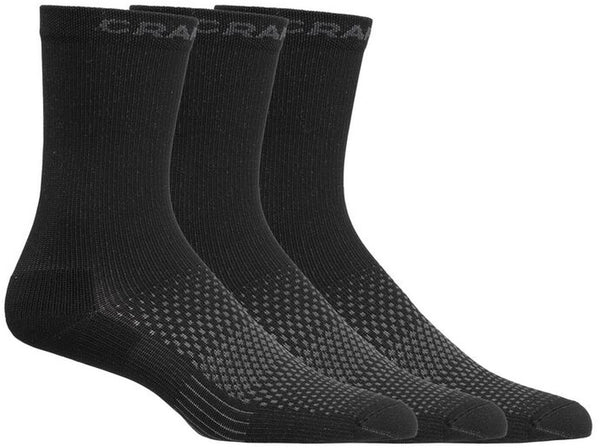 Craft active high sock 3-pack unisex sportsokken - zwart 37-39