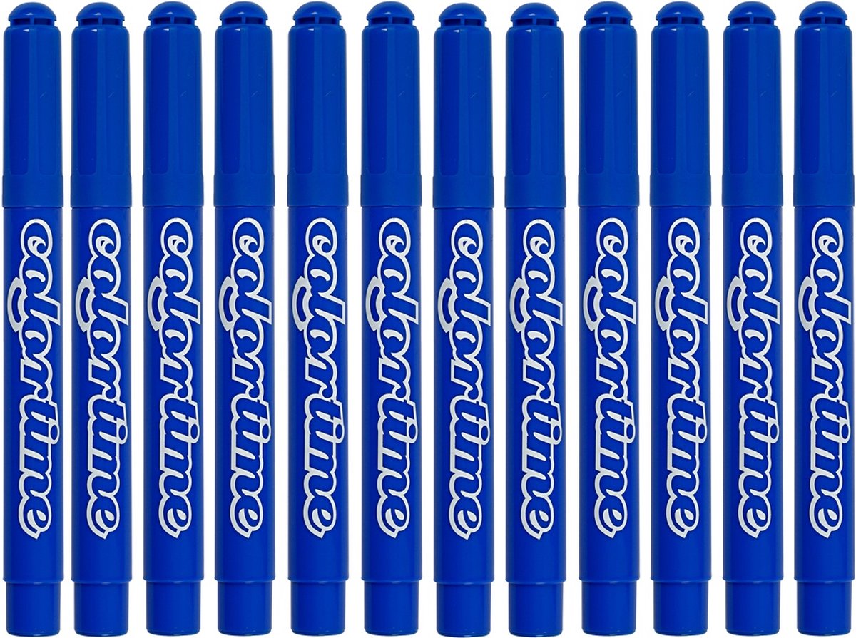 Colortime stift, 5 mm lijn, azuur transparant gl, 12 stuks