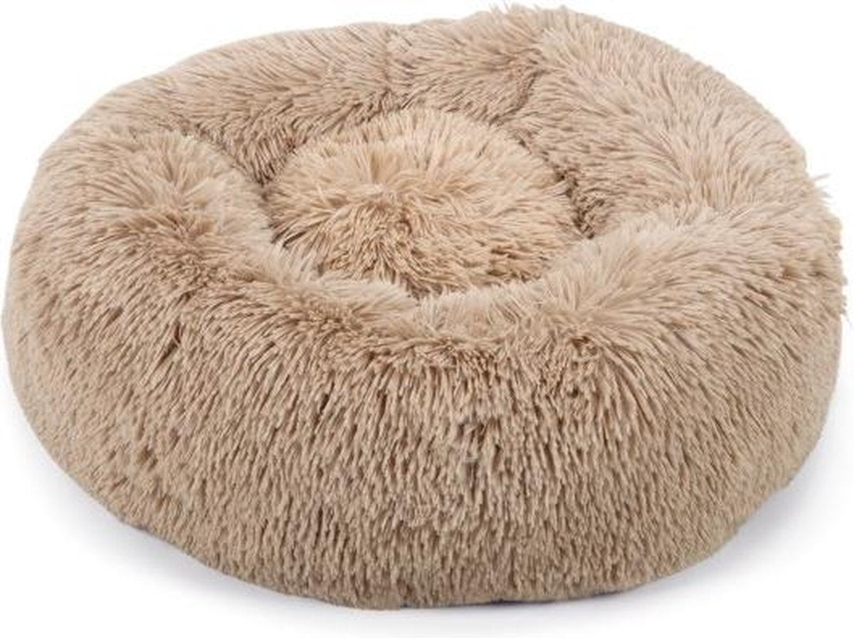 Beeztees yali - hondenmand - pluche - beige - diam. 50 cm