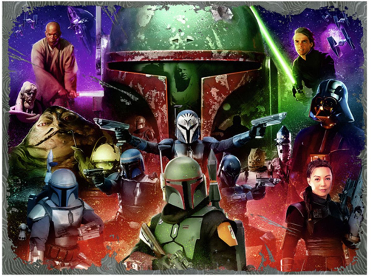 Ravensburger legpuzzel star wars boba fett premierjager, 1500st.