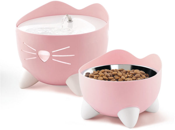 Catit pixi fountain combo kit - kattendrinkbak - pink wit