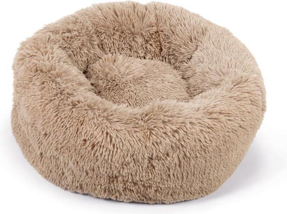 Beeztees yali - hondenmand - pluche - fluffy - beige - diam. 60 cm