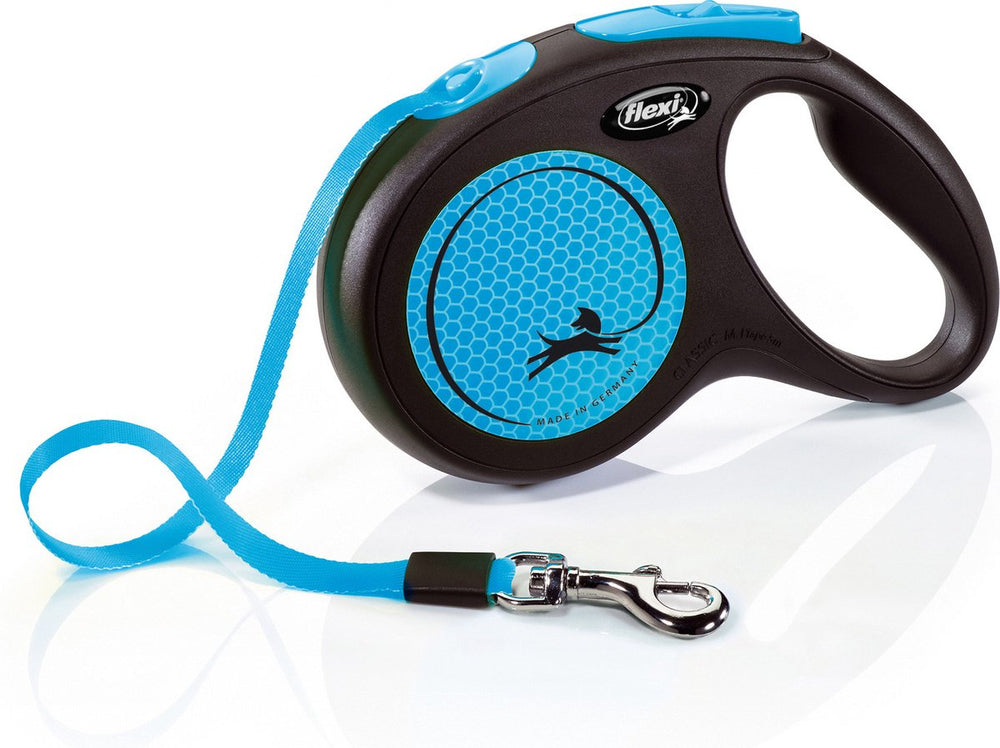 Flexi Rollijn nieuwe neon tape zwart blauw