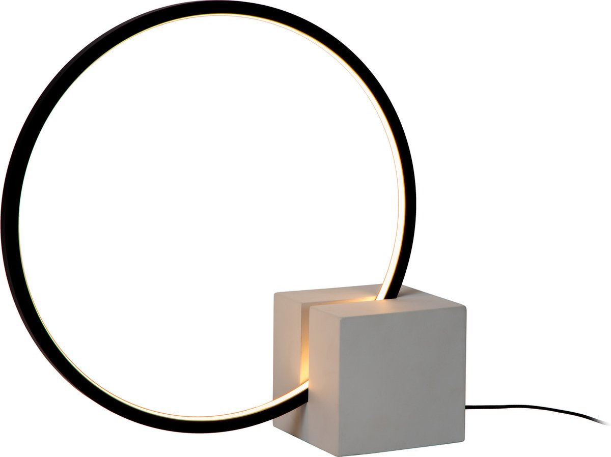 Lucide cirkelis - tafellamp - ø 32 cm - led dimbaar - 1x6w 3000k - zwart