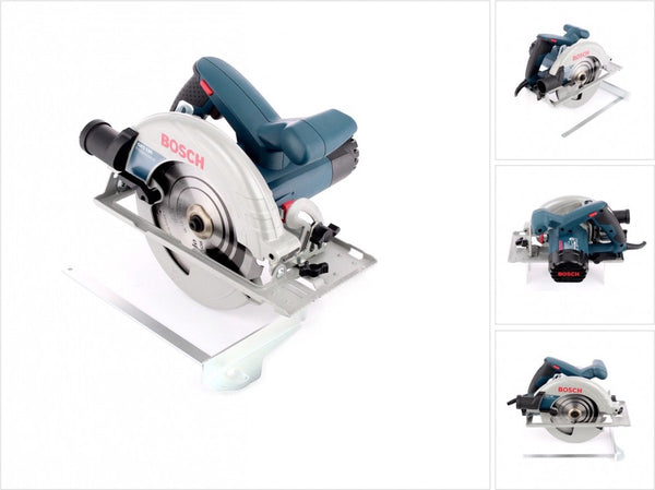 Bosch cirkelzaagmachine gks 190 (afzuigadapter, hm-zaagblad 190 mm ø, inbusstiftsleutel sw 5, parallelgeleider)