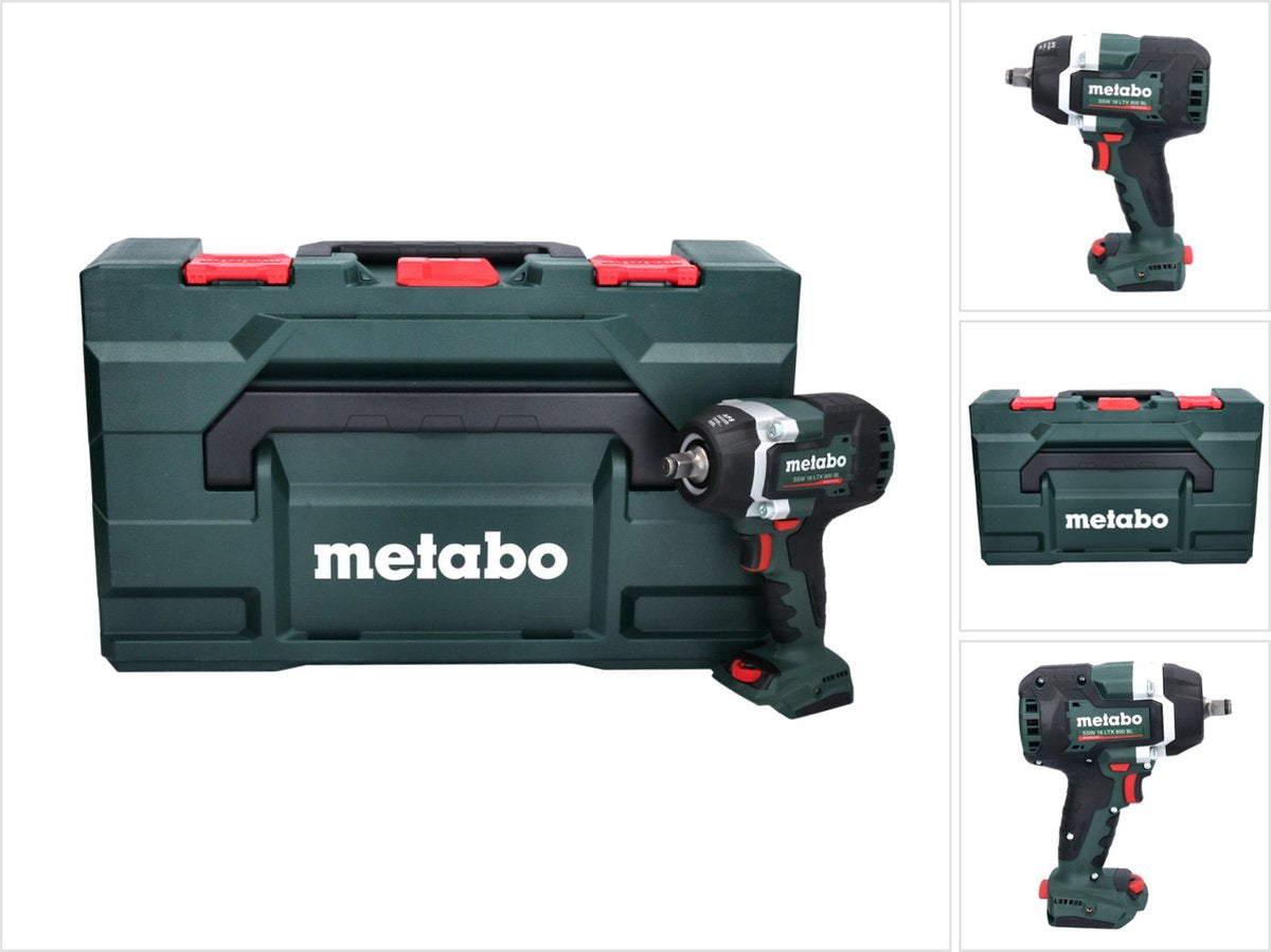 Metabo ssw 18 ltx 800 bl 602403840 accu-slagmoersleutel 800 nm 18 v aantal meegeleverde accu's: 0 zonder accu, zonder l