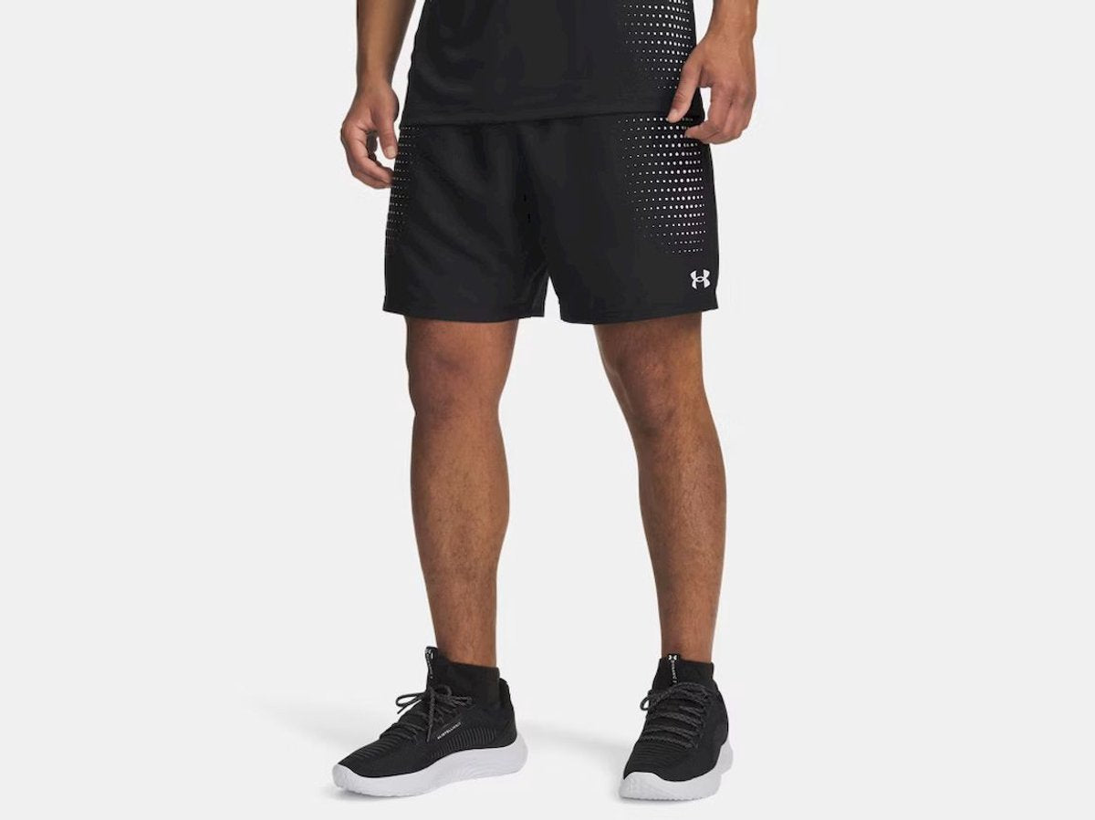 Under armour ua tech play short-blk heren sportbroek - zwart wit