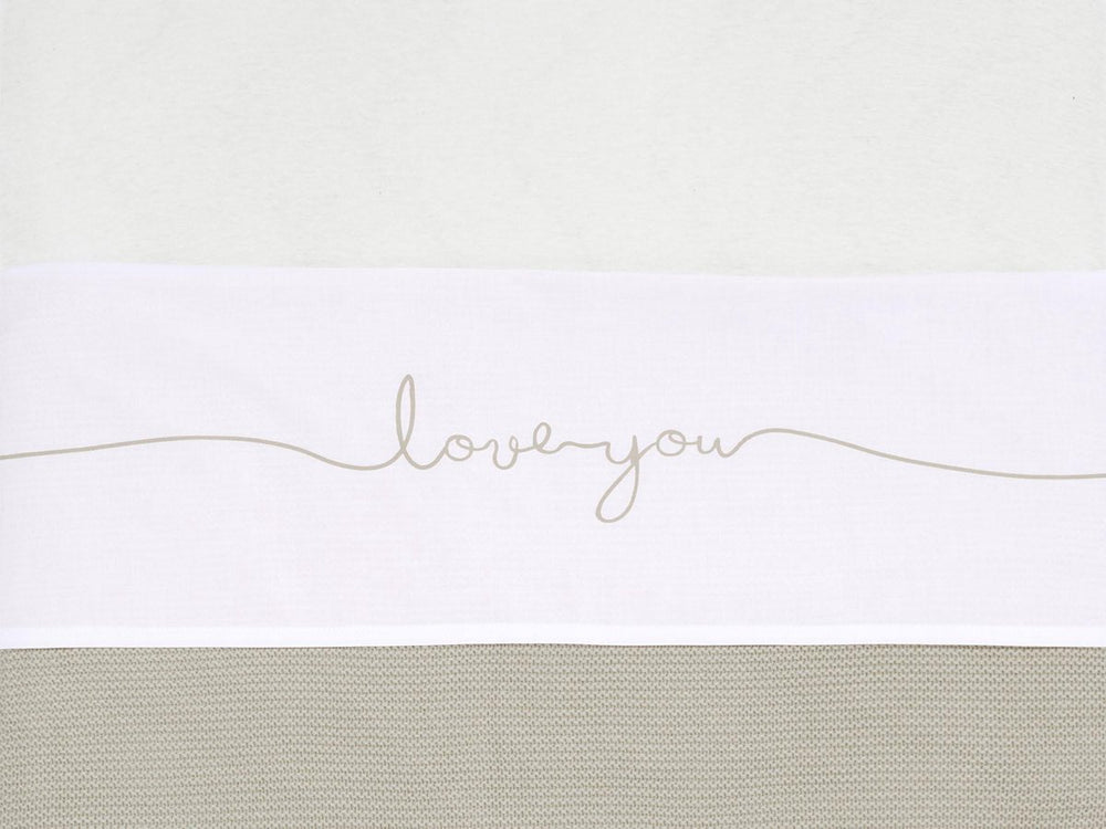 Jollein baby laken wieg 75x100cm love you - nougat