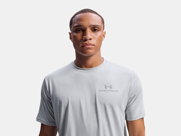 Under armour vanish energy ss-gry heren sportshirt - mod grijs light heather - mod grijs m