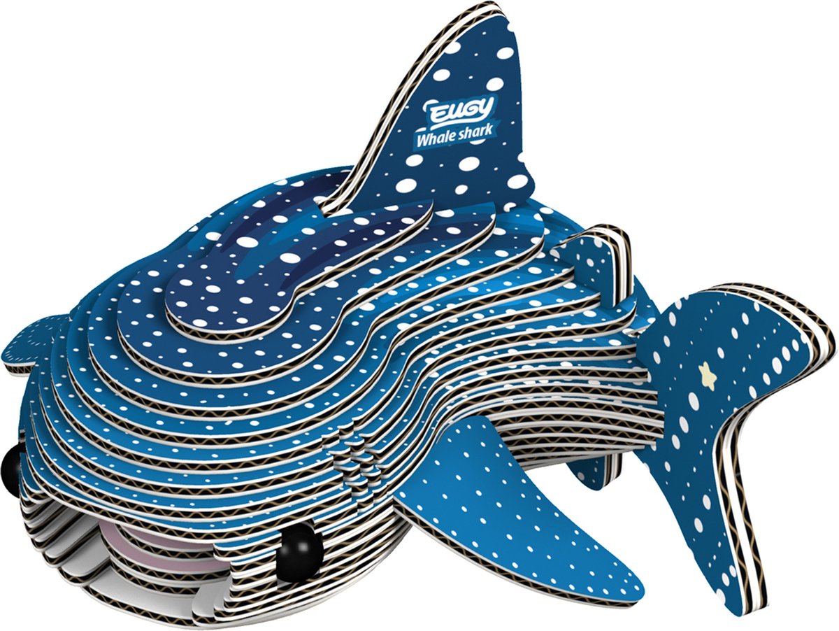 Eugy 3d puzzel - walvishaai - zeedieren - duurzaam - verzamel ze allemaal - 6 jaar