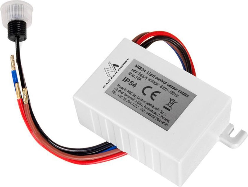 Maclean mce34 - schemer schakelaar met externe sensor - 2300w 50hz 10a