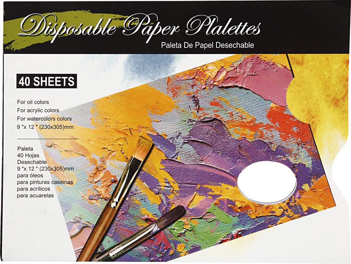 Artistline afscheurpalet papier 31x23cm 40 stuks