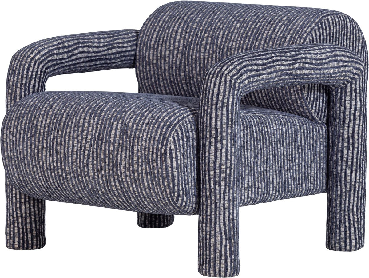 Woood lenny fauteuil - dessin - grijsblauw - 65x76x82