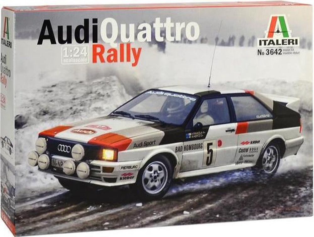 Italeri modelbouwpakket auto - 3642 audi quattro rally plastic - 1:24 - modelbouw