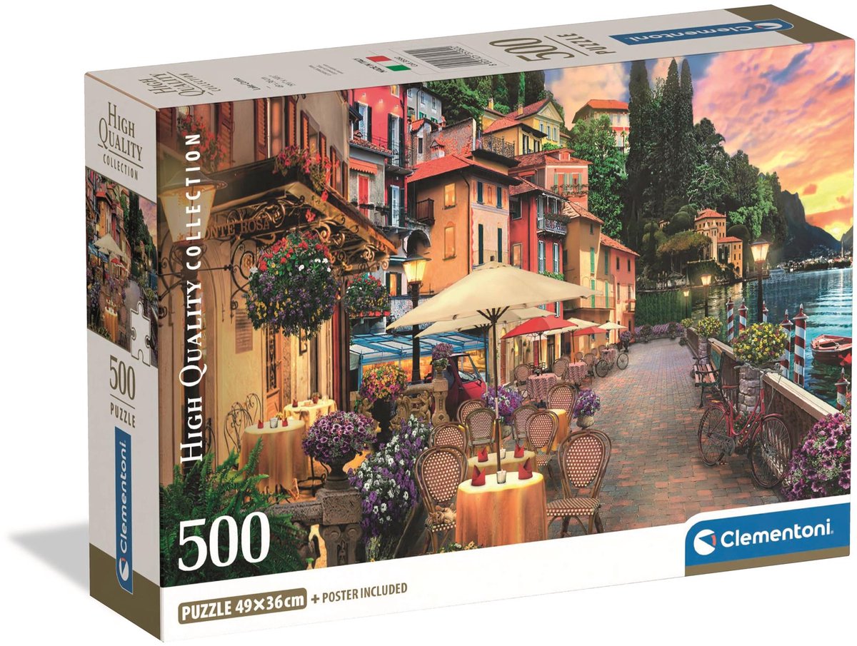 Clementoni - puzzel - 500 stukjes - meer van como - puzzel voor volwassenen - high quality collection