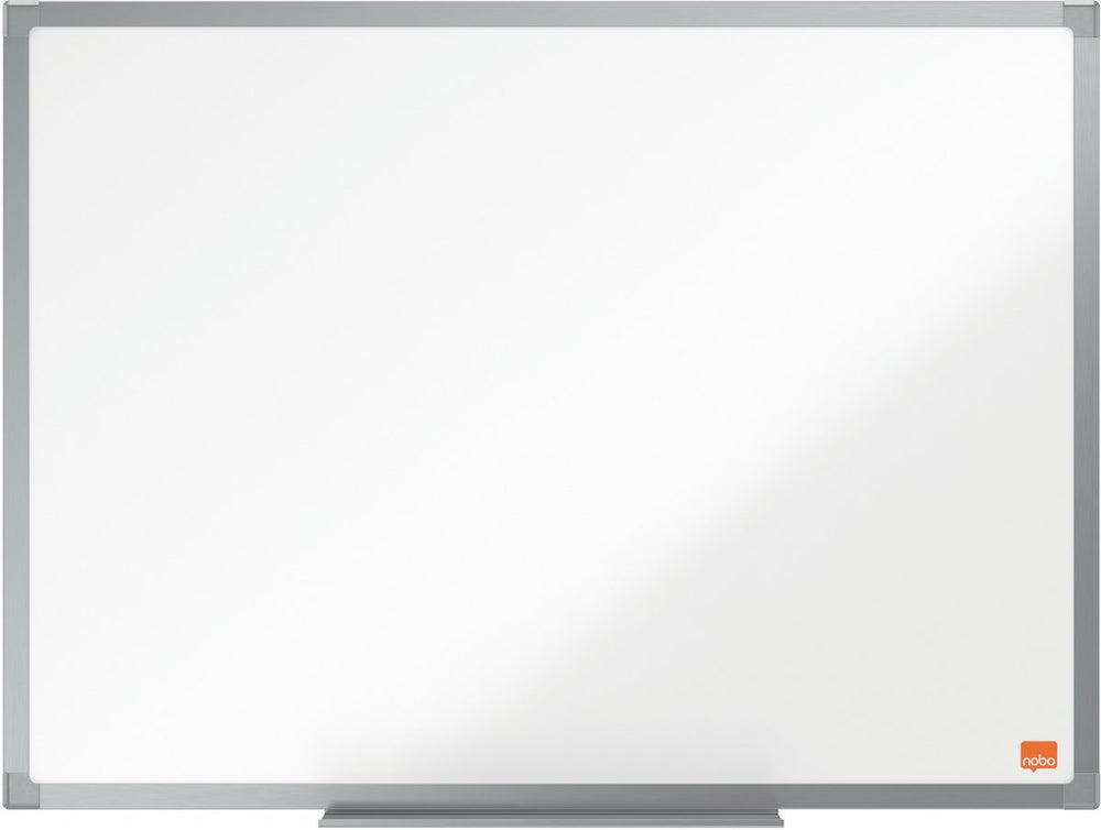 Nobo essence magnetisch whiteboard staal - 60x45cm - met houder voor whiteboard marker - grijs wit
