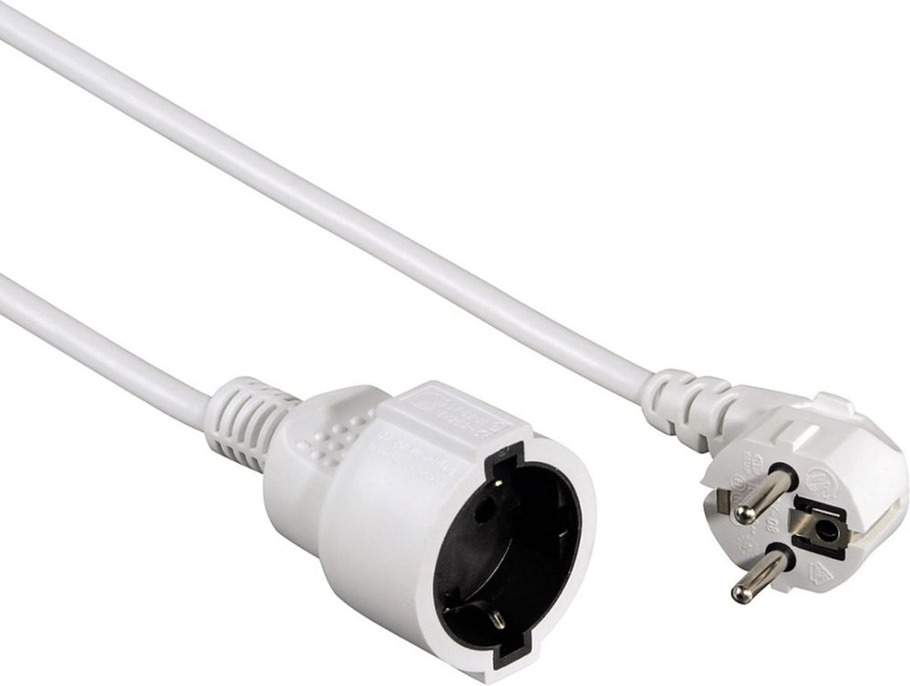 Hama schuko verl.wit 5m profi