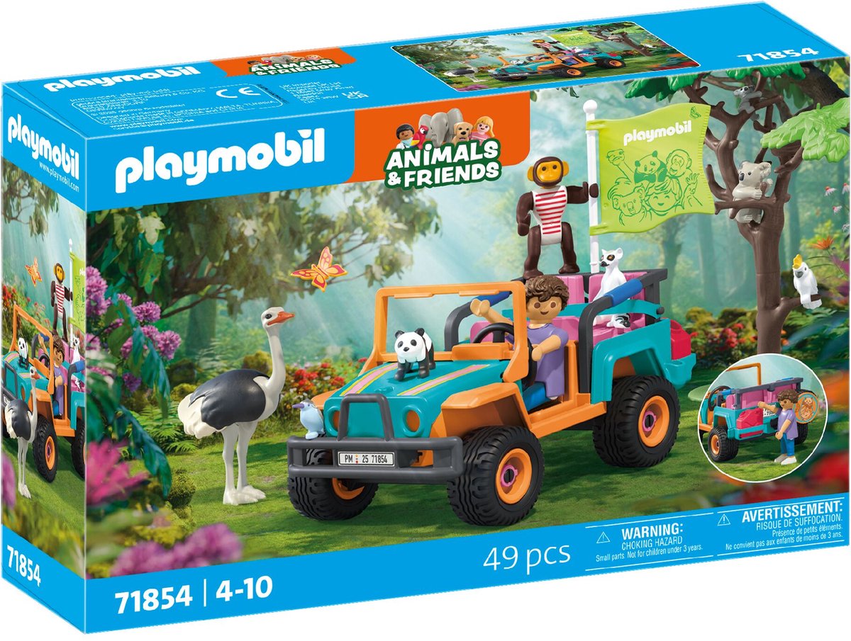 Playmobil animals friends kleurrijke terreinwagen - 71855